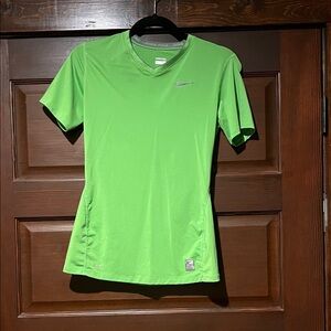 Nike Green Dri-FIT V-Neck Performance Tee